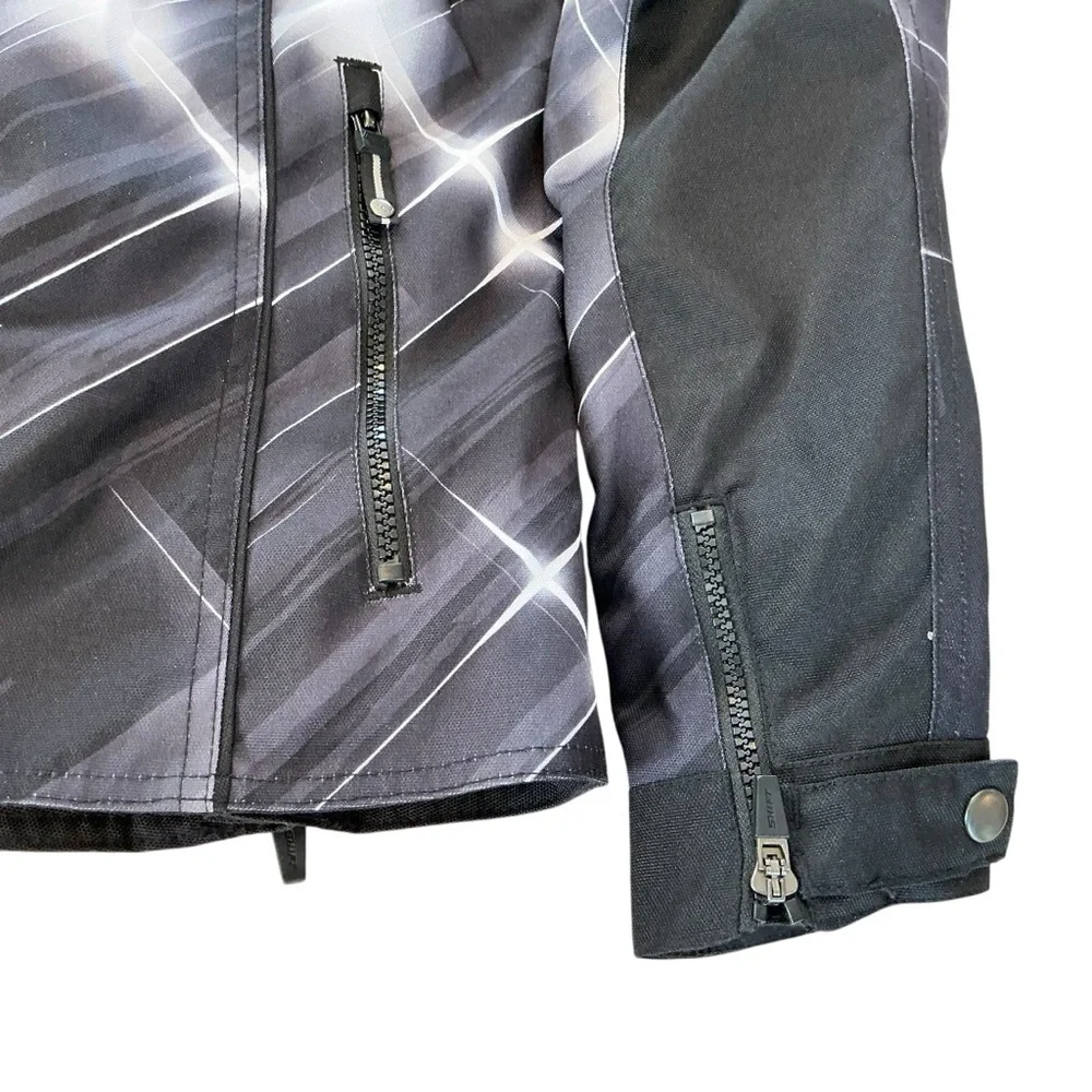 Shift Envy Motorcycle Jacket Women’s S Black Padded Removable Liner Textile
